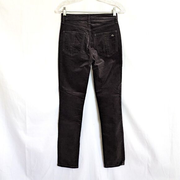 Rag & Bone Black Velvet Mid-Rise Skinny Jeans Size 24 READ - Picture 4 of 12